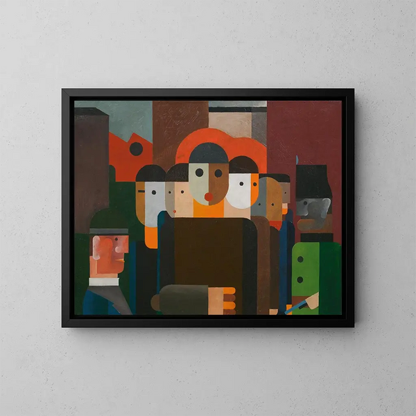 Demonstration - Franz Wilhelm Seiwert — gerahmtes Bild an der Wand