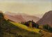 Landschaft mit Bergen, Chalets und Bauern beim Heuen - Franz Wipplinger — Ansicht des Kunstwerks