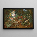 eines Waldbodens mit einem Frosch, einer Eidechse und einer Schnecke - Franz Xaver Pieler — gerahmtes Bild an der Wand