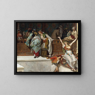 Das Leben im Harem - Franz Xaver Simm — gerahmtes Bild an der Wand