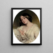 Portrait einer Dame (Konflikt der Fälle) - Franz Xaver Winterhalter — gerahmtes Bild an der Wand