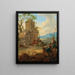 Ein Landschaft mit Ruinen und ruhenden Figuren - Franz de Paula Ferg — gerahmtes Bild an der Wand