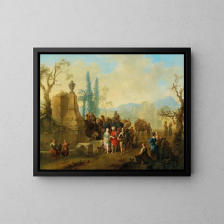 Franz de Paula Ferg - Rebecca and Eliezer at the well.webp