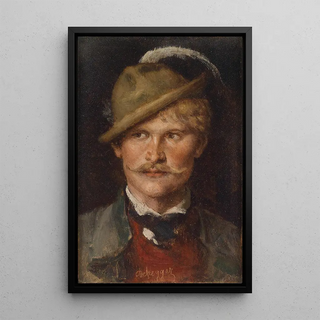 Franz von Defregger - Bauernbursch mit Hut.webp