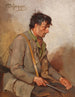 Jäger sitzend - Franz von Defregger — Ansicht des Kunstwerks
