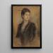 Portrait einer jungen Frau - Franz von Lenbach — gerahmtes Bild an der Wand