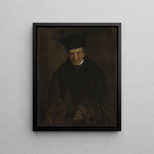 Der Theologe Ignaz von Döllinger - Franz von Lenbach — gerahmtes Bild an der Wand