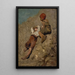 Zwei Bauernjungen auf einem Hang - Franz von Lenbach — gerahmtes Bild an der Wand
