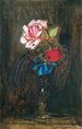 Vase avec fleurs - Franz von Lenbach — gerahmtes Bild an der Wand