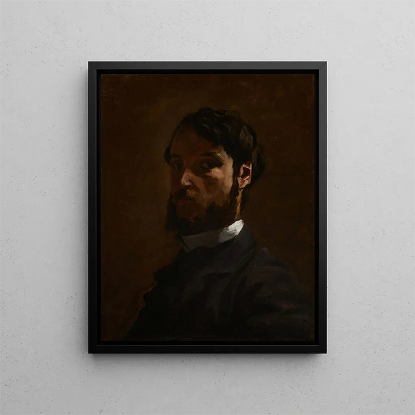 Selbstporträt - Frédéric Bazille — gerahmtes Bild an der Wand
