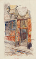zwischen Treppe B des Marché des Enfants Rouges im Jahr 1907, 3. Arrondissement - Frédéric Houbron — Ansicht des Kunstwerks