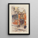 zwischen Treppe B des Marché des Enfants Rouges im Jahr 1907, 3. Arrondissement - Frédéric Houbron — gerahmtes Bild an der Wand