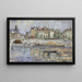 Le quai de l'Hôtel de Ville et le pont Louis-Philippe - Frédéric Houbron — gerahmtes Bild an der Wand