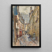 Rue Chanoinesse im Jahr 1905, 4. Arrondissement - Frédéric Houbron — gerahmtes Bild an der Wand