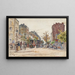 Imperialer Straßenbahn-Kunstdruck in einer Avenue in Paris im Jahr 1901 - Frédéric Houbron — gerahmtes Bild an der Wand