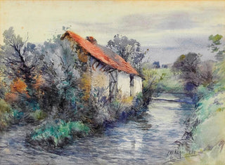 Frederic Charles Vipond Ede - Landscape with Cottage.webp
