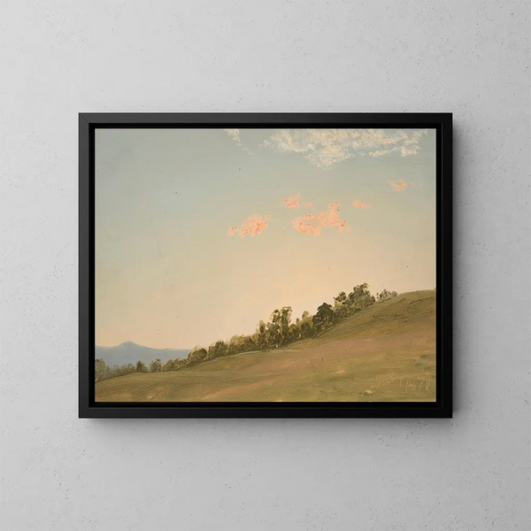 Hügel in Hudson, New York - Frederic Edwin Church — gerahmtes Bild an der Wand