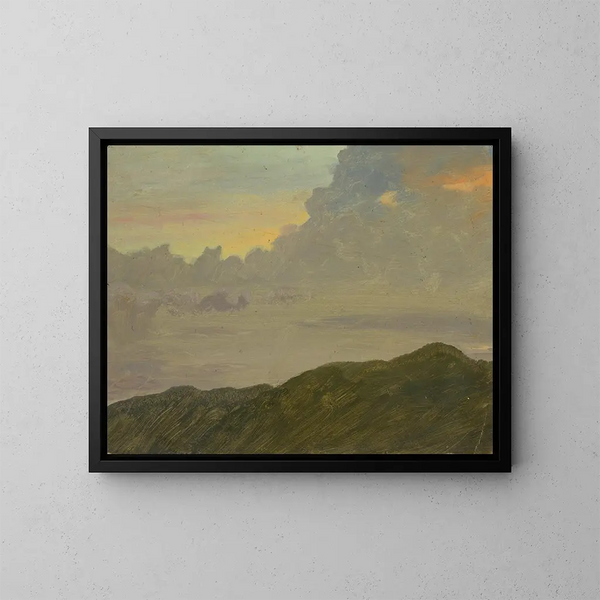 Hügel und Wolken - Frederic Edwin Church — gerahmtes Bild an der Wand