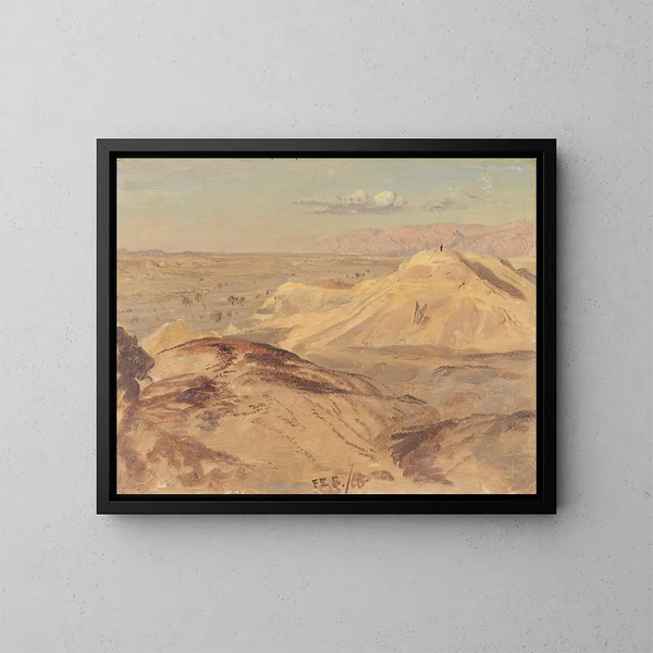 Landschaft bei Petra - Frederic Edwin Church — gerahmtes Bild an der Wand