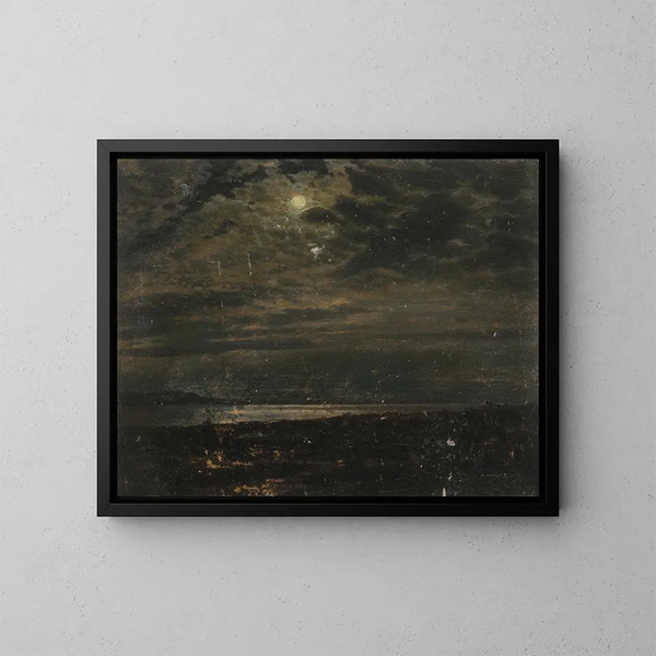 Mond über der Küste von Maine - Frederic Edwin Church — gerahmtes Bild an der Wand
