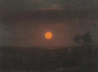 Ferme de l'église au clair de lune - Frederic Edwin Church — Ansicht des Kunstwerks