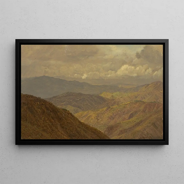 Landschaft mit Bergen II - Frederic Edwin Church — gerahmtes Bild an der Wand