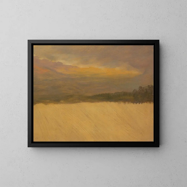 Landschaft mit Bergen - Frederic Edwin Church — gerahmtes Bild an der Wand