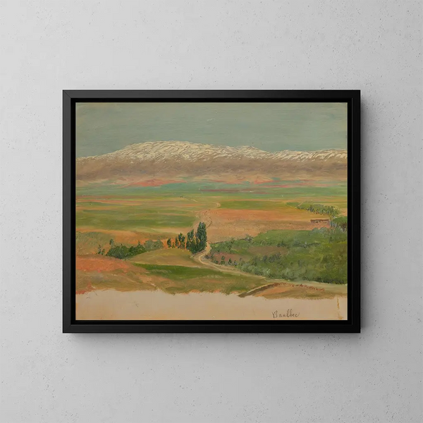 Berge bei Baalbek - Frederic Edwin Church — gerahmtes Bild an der Wand