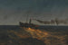 Dampfboot mit Schaufelraddampfer bei Sonnenuntergang - Frederic Edwin Church — Ansicht des Kunstwerks