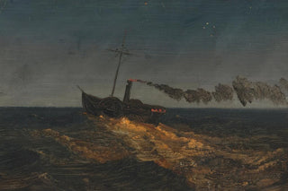 Frederic Edwin Church - Paddle steamer at dusk.webp