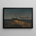 Dampfboot mit Schaufelraddampfer bei Sonnenuntergang - Frederic Edwin Church — gerahmtes Bild an der Wand