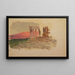 Schneller Skizze des Tempels von Korinth - Frederic Edwin Church — gerahmtes Bild an der Wand