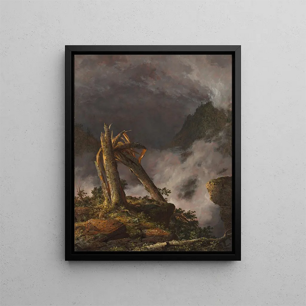 Sturm in den Bergen - Frederic Edwin Church — gerahmtes Bild an der Wand