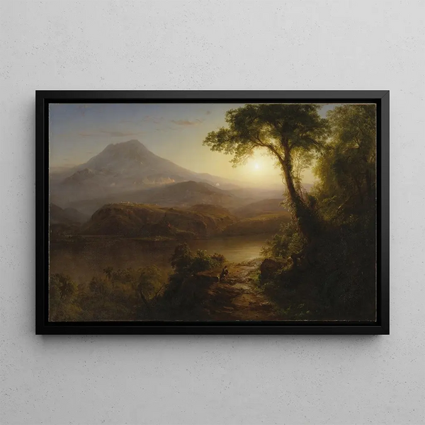 Tropische Landschaft - Frederic Edwin Church — gerahmtes Bild an der Wand