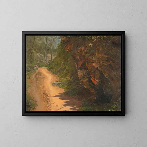 Sentier boisé en Jamaïque - Frederic Edwin Church — gerahmtes Bild an der Wand