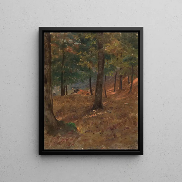 Szenen im Wald - Frederic Edwin Church — gerahmtes Bild an der Wand