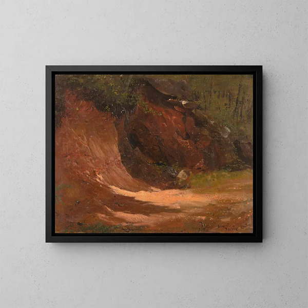 Bank der Wald Jamaika - Frederic Edwin Church — gerahmtes Bild an der Wand