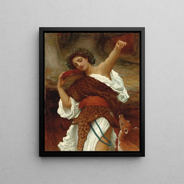 Bacchante - Frederic Leighton — gerahmtes Bild an der Wand