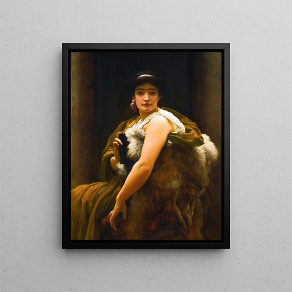 Zwischen Hoffnung und Angst - Frederic Leighton — gerahmtes Bild an der Wand