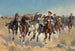 Demontiert, die vierten Reiter bewegen die Pferde - Frederic Remington — Ansicht des Kunstwerks