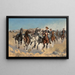 Demontiert, die vierten Reiter bewegen die Pferde - Frederic Remington — gerahmtes Bild an der Wand