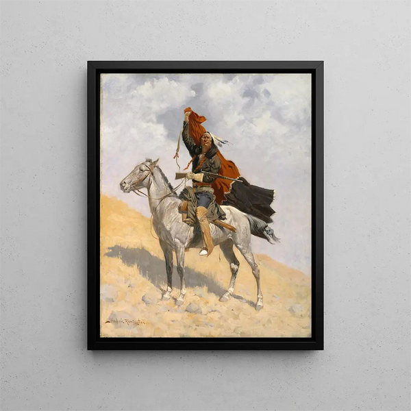 Der Signal der Decke - Frederic Remington — gerahmtes Bild an der Wand