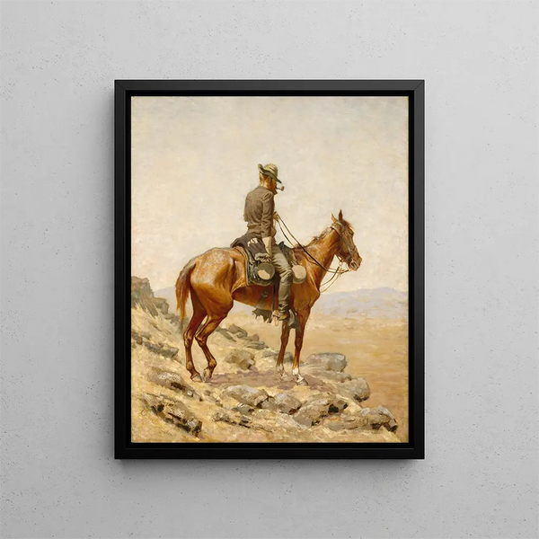 Le Belvédère - Frederic Remington — gerahmtes Bild an der Wand