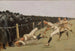 Touchdown Yale gegen Princeton Thanksgiving-Tag 27. Nov. 1890 Yale 32 Princeton 0 - Frederic Remington — Ansicht des Kunstwerks