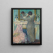 Mädchen beim Frisieren Mädchen, das ihre Frisur richtet - Frederick Carl Frieseke — gerahmtes Bild an der Wand