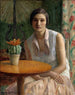 Portrait einer Frau mit einem Kaktus - Frederick Carl Frieseke — Ansicht des Kunstwerks
