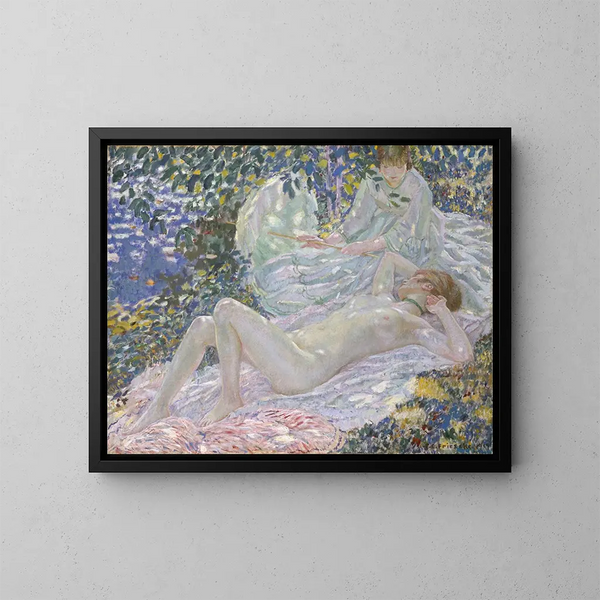Sommer - Frederick Carl Frieseke — gerahmtes Bild an der Wand