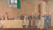 Waisenmädchen im Speisesaal eines Krankenhauses, die sich an ihren Platz am Tisch begeben - Frederick Cayley Robinson — Ansicht des Kunstwerks