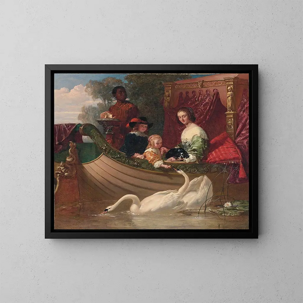 Die Königin Henriette Marie und ihre Kinder - Frederick Goodall — gerahmtes Bild an der Wand