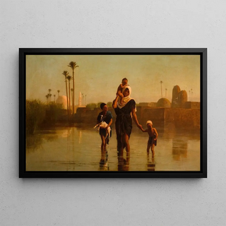 Frederick Goodall - The way from the village time of inundation.webp